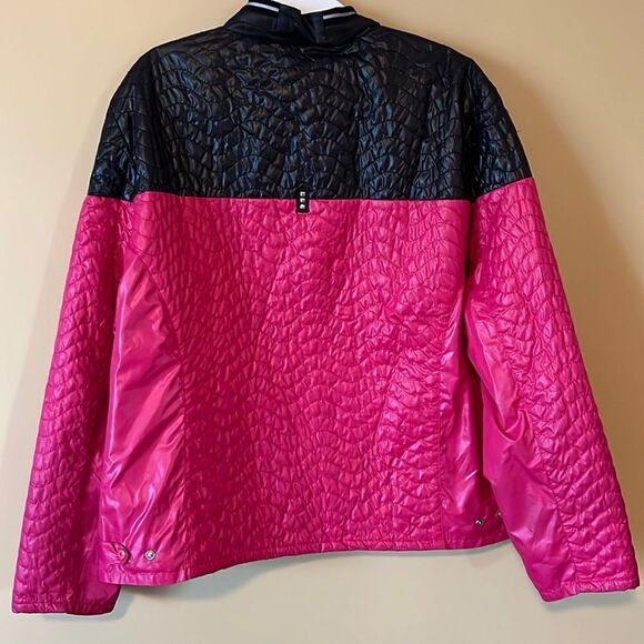 JAMIE SADOCK  quilted pink / black zip jacket. XL. Excellent condition - Picture 2 of 14